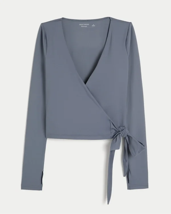 Gilly Hicks Active Recharge Long-Sleeve Wrap Top Gilly Hicks Active Recharge Long-Sleeve Wrap Top