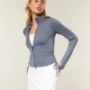 Gilly Hicks Active Recharge Side-Tie Zip-Up Jacket