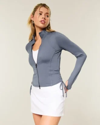 Gilly Hicks Active Recharge Side-Tie Zip-Up Jacket