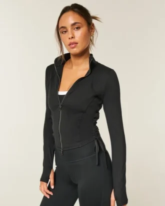 Gilly Hicks Active Recharge Side-Tie Zip-Up Jacket