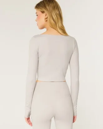 Gilly Hicks Active Recharge Square-Neck Top