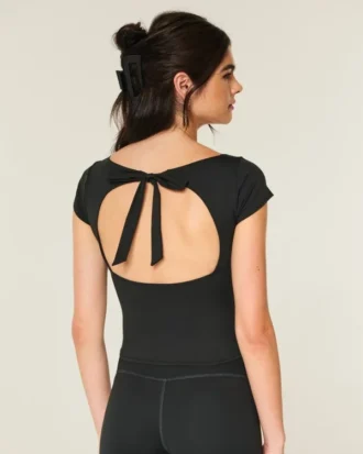 Gilly Hicks Active Tie-Back Ballet Top