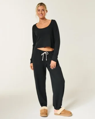 Gilly Hicks Always Cozy Waffle Baggy Joggers