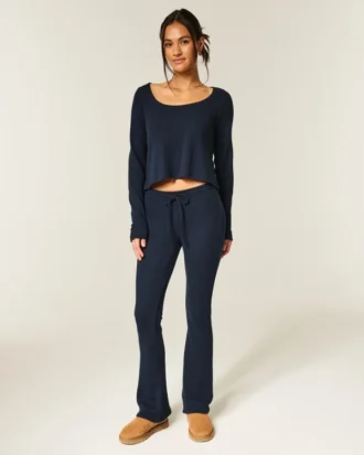 Gilly Hicks Always Cozy Waffle Bootcut Pants