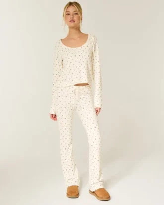 Gilly Hicks Always Cozy Waffle Bootcut Pants