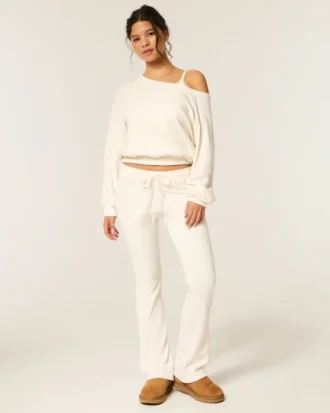 Gilly Hicks Always Cozy Waffle Bootcut Pants