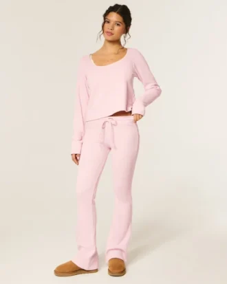 Gilly Hicks Always Cozy Waffle Bootcut Pants