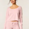 Gilly Hicks Always Cozy Waffle Long-Sleeve Scoop Top