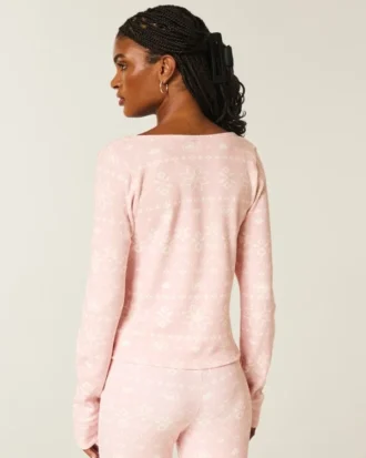 Gilly Hicks Always Cozy Waffle Long-Sleeve Scoop Top