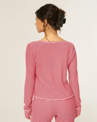 Gilly Hicks Always Cozy Waffle Long-Sleeve Scoop Top