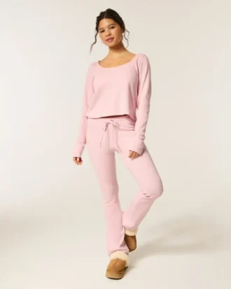 Gilly Hicks Always Cozy Waffle Long-Sleeve Scoop Top