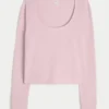 Gilly Hicks Always Cozy Waffle Long-Sleeve Scoop Top