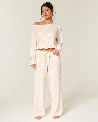 Gilly Hicks Baggy Cozy Waffle Pants