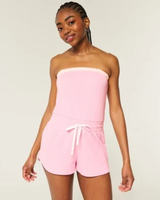 Gilly Hicks Cozy Strapless Waffle Onesie