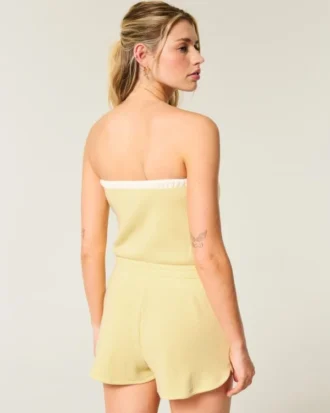 Gilly Hicks Cozy Strapless Waffle Onesie