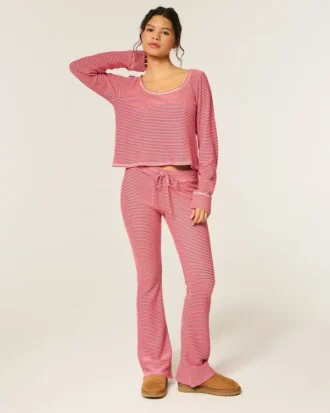 Gilly Hicks Cozy Waffle Bootcut Pants
