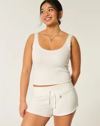 Gilly Hicks Cozy Waffle Mini Shorts