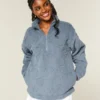 Gilly Hicks Sherpa Quarter-Zip Sweatshirt
