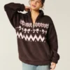 Gilly Hicks Sherpa Quarter-Zip Sweatshirt