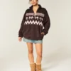 Gilly Hicks Sherpa Quarter-Zip Sweatshirt