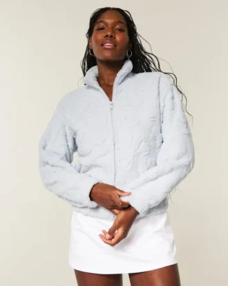 Gilly Hicks Sherpa Zip-Up Sweatshirt