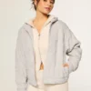 Gilly Hicks Sherpa Zip-Up Sweatshirt