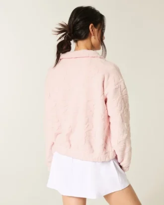 Gilly Hicks Sherpa Zip-Up Sweatshirt