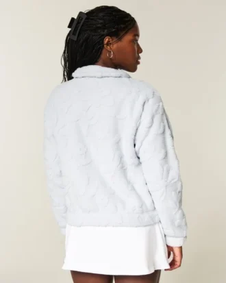 Gilly Hicks Sherpa Zip-Up Sweatshirt
