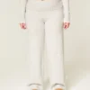 Gilly Hicks Sweater-Knit Foldover Straight Pants