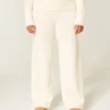 Gilly Hicks Sweater-Knit Foldover Straight Pants