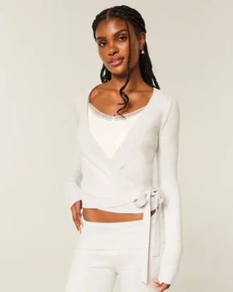 Gilly Hicks Sweater-Knit Multi-Way Wrap Top Gilly Hicks Sweater-Knit Multi-Way Wrap Top