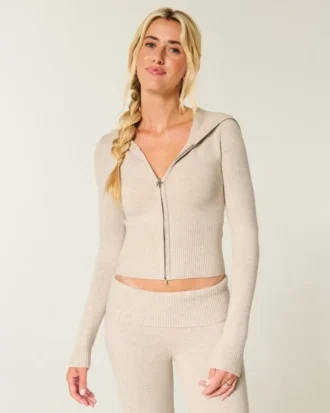 Gilly Hicks Zip-Up Sweater Hoodie