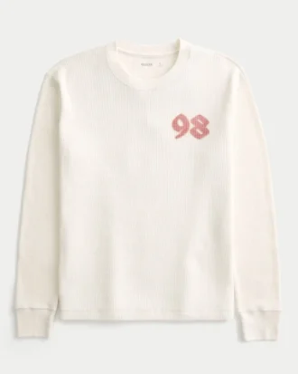 Good Luck Graphic Thermal Crew Shirt