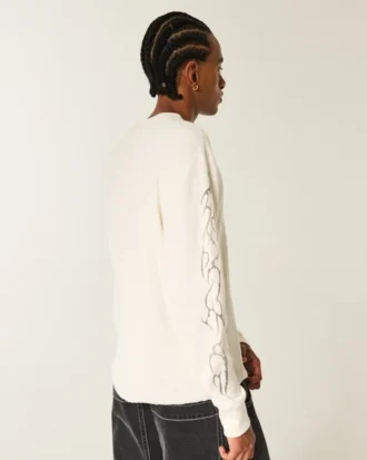 Graffiti Graphic Thermal Crew Shirt