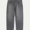 Grey Embroidered Studded Skater Baggy Jeans Grey Embroidered Studded Skater Baggy Jeans