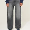 Grey Heart Graphic Baggy Jeans Grey Heart Graphic Baggy Jeans