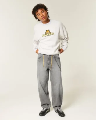 Grey Skater Baggy Jeans