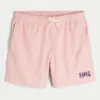 Hawaii Graphic Mid-Thigh Volley Swim Trunks