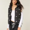 Heart Pattern Puffer Vest