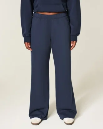 Heart Pocket Wide-Leg Sweatpants