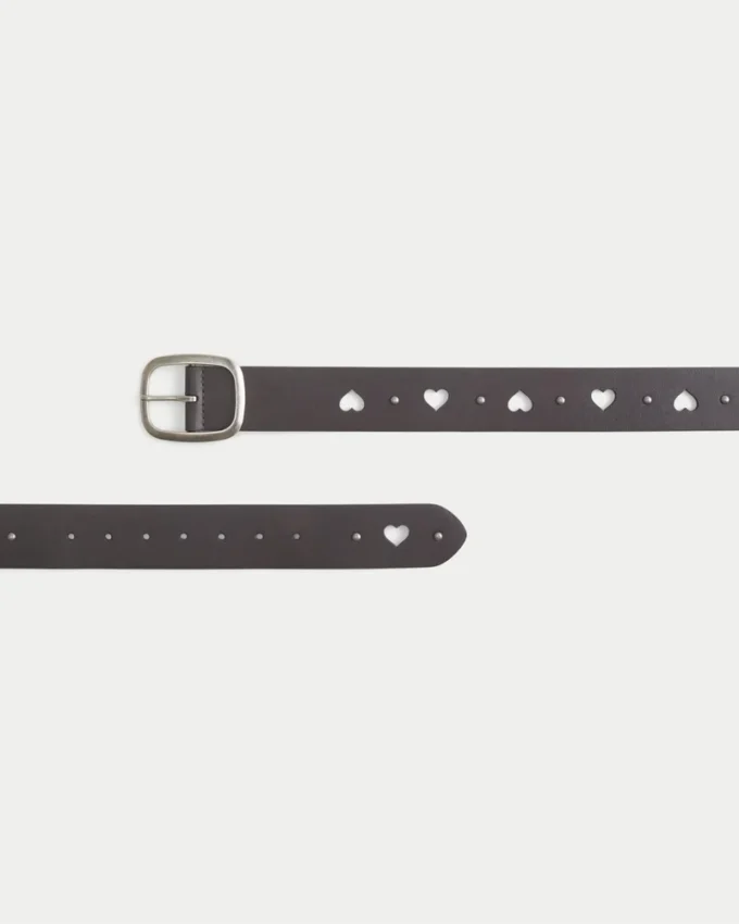 Heart Vegan Leather Belt