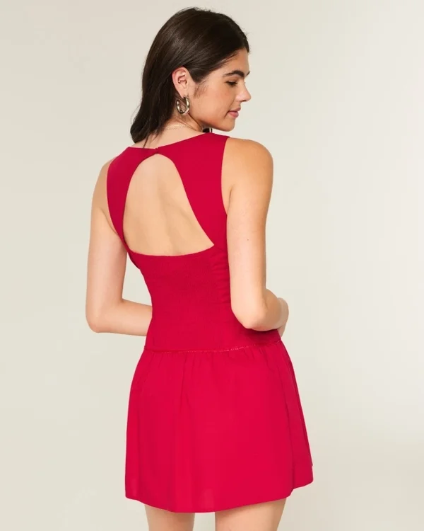 High-Neck Drop Waist Skort Dress High-Neck Drop Waist Skort Dress