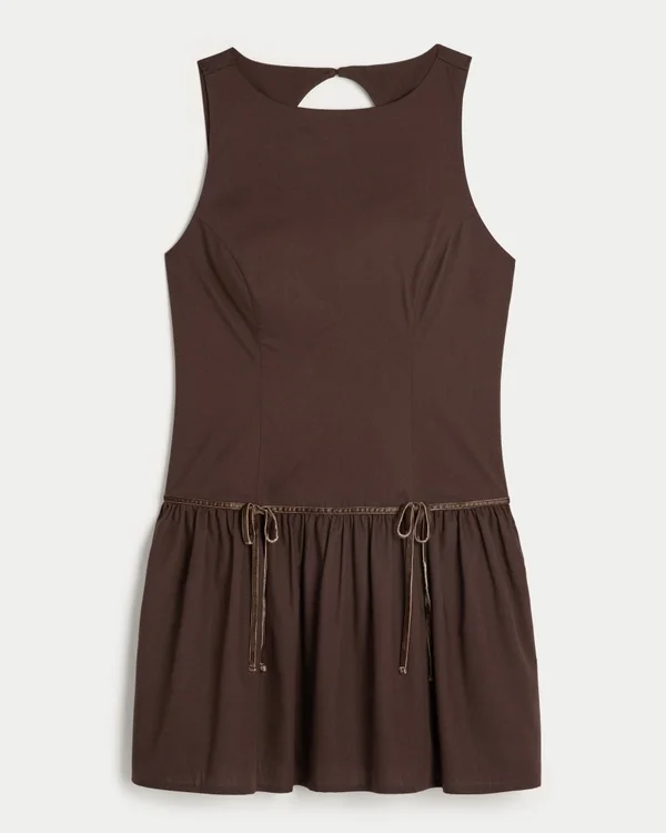 High-Neck Drop Waist Skort Dress High-Neck Drop Waist Skort Dress