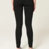High-Rise Black Jean Leggings
