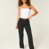 High-Rise Black Straight Jeans High-Rise Black Straight Jeans