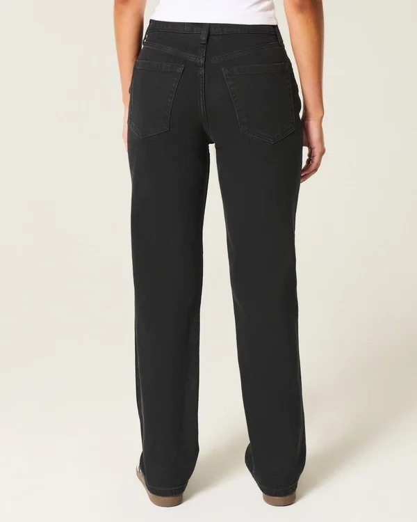 High-Rise Black Straight Jeans High-Rise Black Straight Jeans
