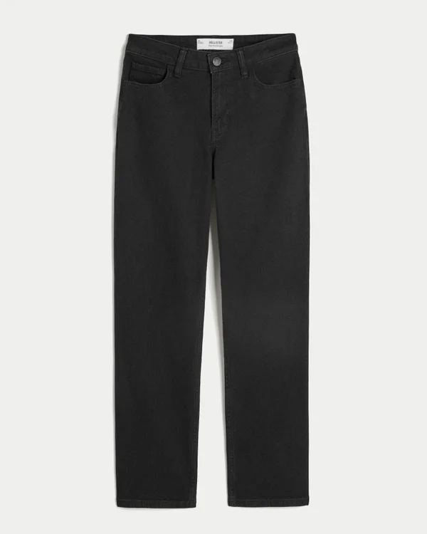 High-Rise Black Straight Jeans High-Rise Black Straight Jeans