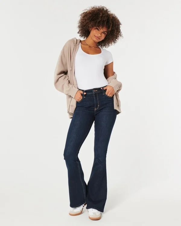 High-Rise Dark Wash Flare Jeans High-Rise Dark Wash Flare Jeans
