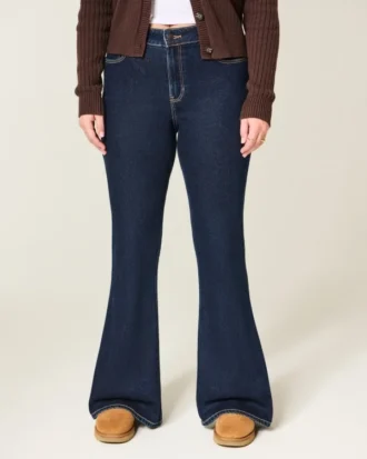 High-Rise Dark Wash Flare Jeans