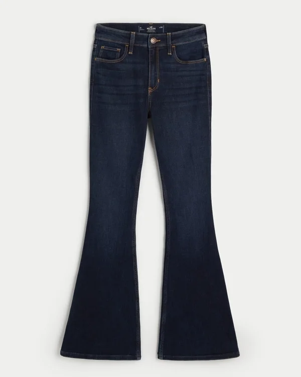 High-Rise Dark Wash Flare Jeans High-Rise Dark Wash Flare Jeans